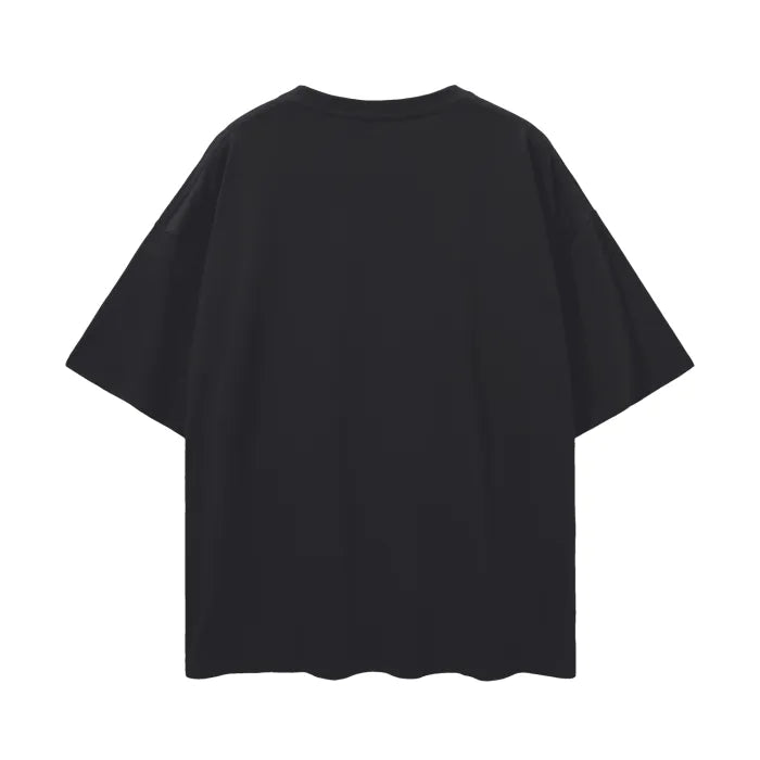 M-Z lettering oversize deep drop shoulder tee